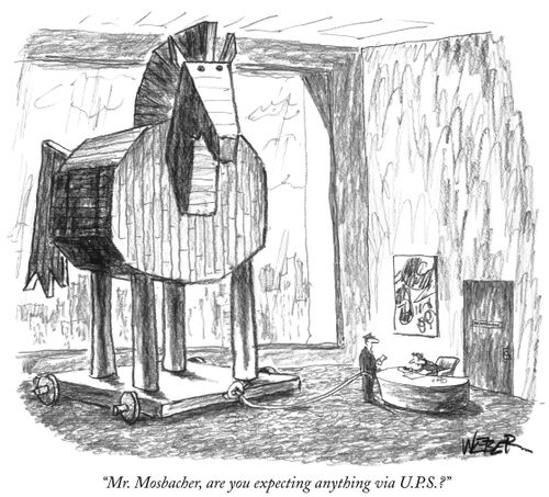 "Mr. Mosbacher, are you expecting anything via U.P.S.?"
