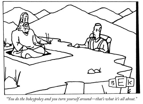 "You do the hokeypokey and you turn yourself around - that's what it's all about."