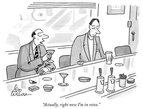 "Actually, right now I'm in retox."