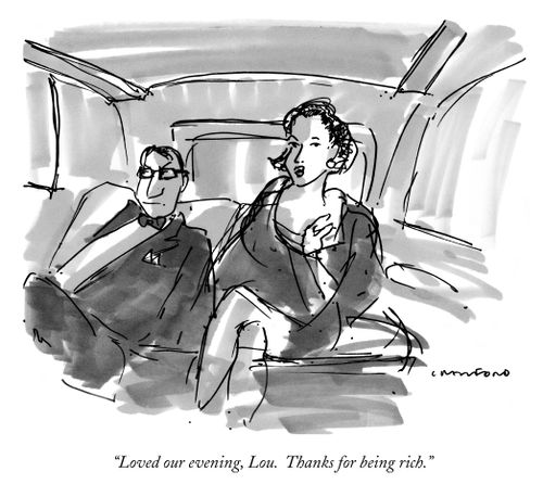 "Loved our evening, Lou. Thanks for being rich."