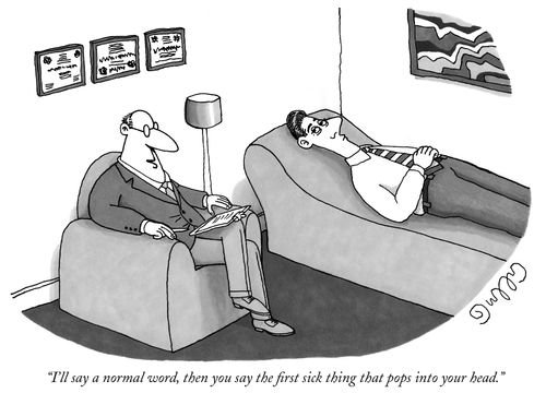 "I'll say a normal word, then you say the first sick thing that pops into your head."