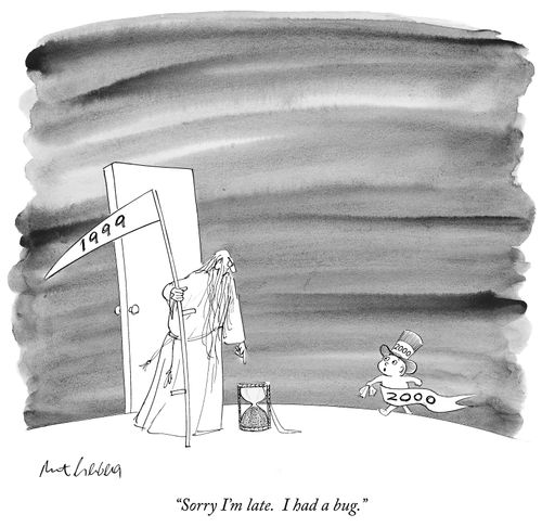 "Sorry I'm late. I had a bug."