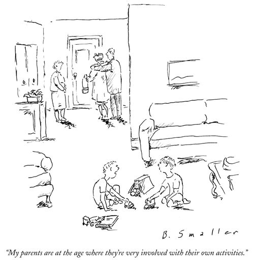 "My parents are at the age where they're very involved with their own activities."