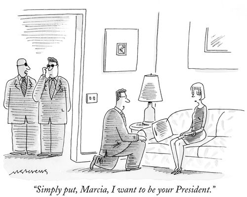 "Simply put, Marcia, I want to be your President."