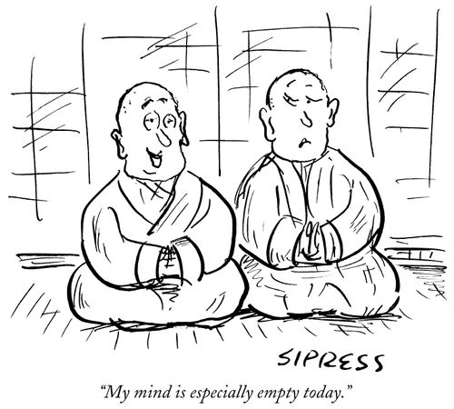 "My mind is especially empty today."