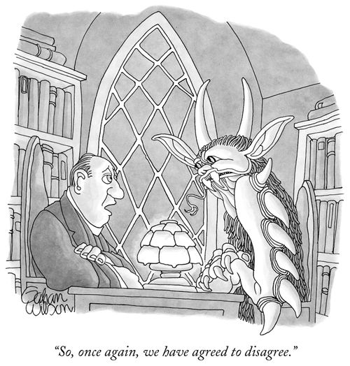 "So, once again, we have agreed to disagree."