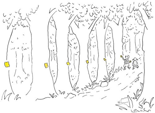 Sticky Note Trail