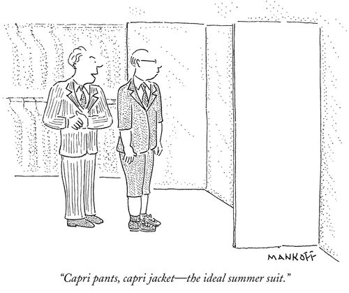 "Capri pants, capri jacket - the ideal summer suit."