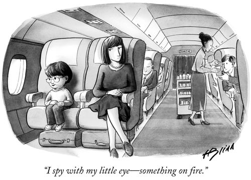 "I spy with my little eye—something on fire."