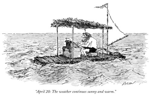 April 20: The weather continues sunny and warm.