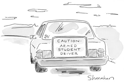 Caution: Armed Student Driver