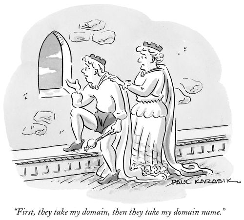 "First, they take my domain, then they take my domain name."