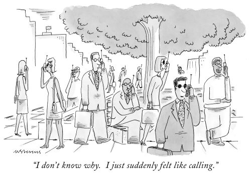 "I don't know why. I just suddenly felt like calling."