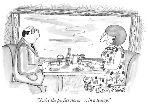 "You're the perfect storm. . . in a teacup."