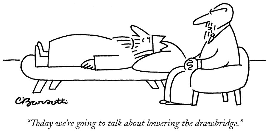 "Today we're going to talk about lowering the drawbridge."