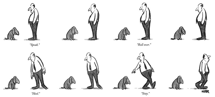 Man and dog.