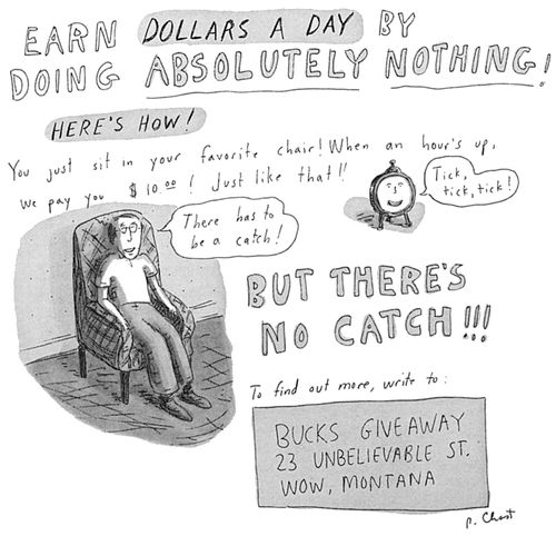 'Earn Dollars a Day by Doing Absolutely Nothing!'