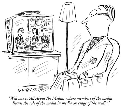 "Welcome to 'All About the Media,' where members of the media discuss the role of the media in media coverage of the media."
