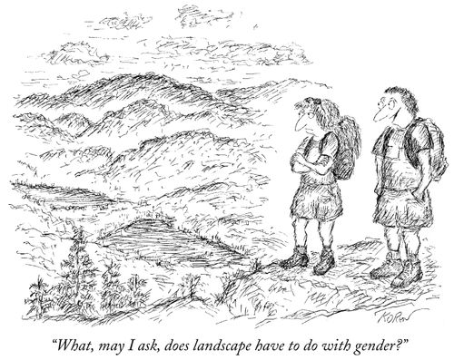 "What, may I ask, does landscape have to do with gender?"