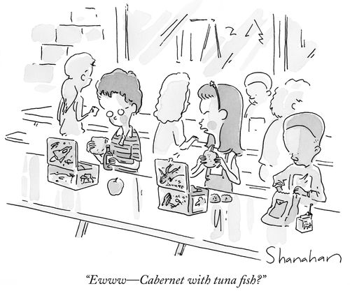 "Ewww – Cabernet with tuna fish?"