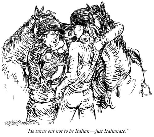 "He turns out not to be Italian – just Italianate."
