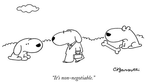 "It's non-negotiable."