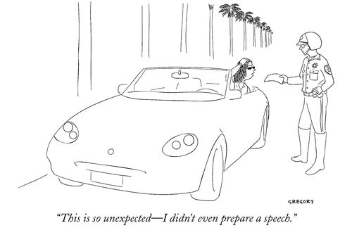 "This is so unexpected – I didn't even prepare a speech."
