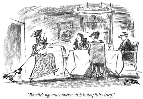 "Rosalie's signature chicken dish is simplicity itself."