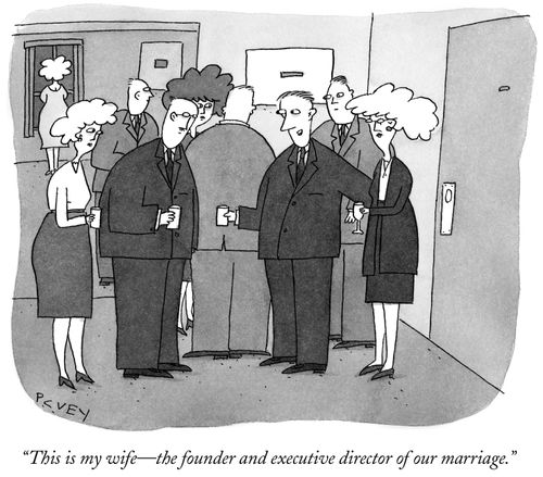 "This is my wife - the founder and executive director of our marriage."