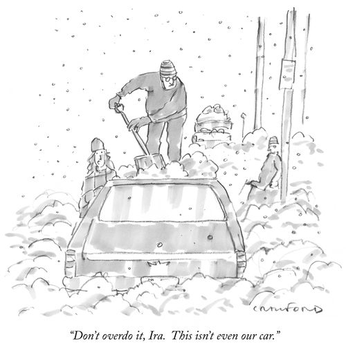 "Don't overdo it, Ira. This isn't even our car."
