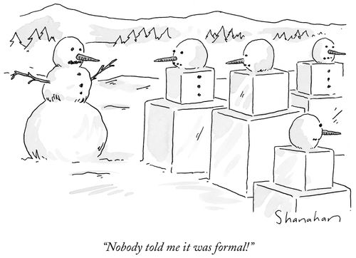 "Nobody told me it was formal."