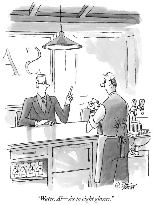 "Water Al- six to eight glasses."