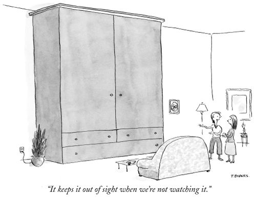 "It keeps it out of sight when we're not watching it."