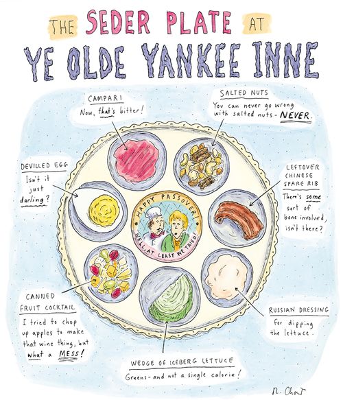 The Seder plate at Ye Olde Yankee Inne