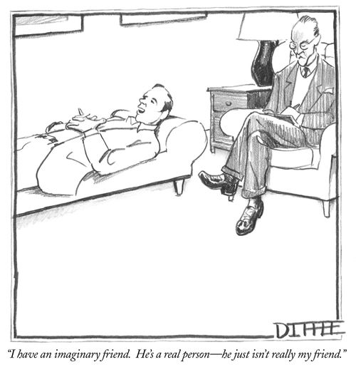 "I have an imaginary friend. He's a real person – he just isn't really my friend."