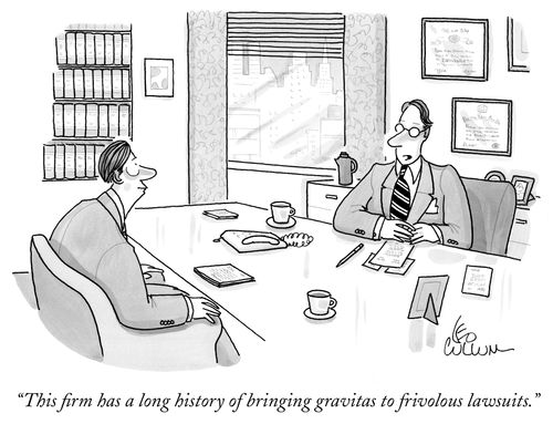 "This firm has a long history of bringing gravitas to frivolous lawsuits."