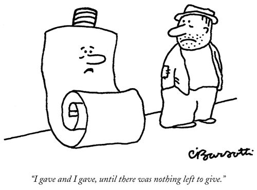 "I gave and I gave, until there was nothing left to give."