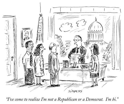"I've come to realize I'm not a Republican or a Democrat. I'm bi."