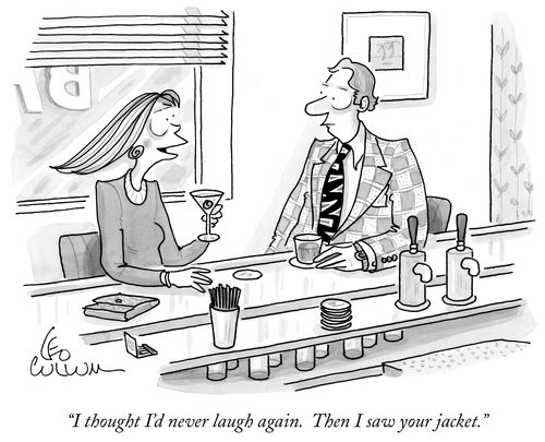 "I thought I'd never laugh again. Then I saw you jacket."