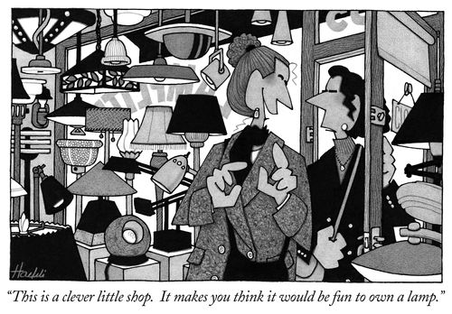 "This is a clever little shop. It makes you think it would be fun to own a lamp."