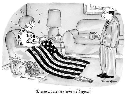 "It was a sweater when I began."