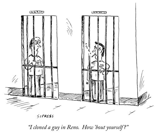 "I cloned a guy in Reno. How 'bout yourself?"