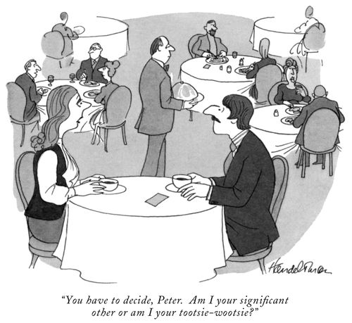 "You have to decide, Peter. Am I your significant other or am I your tootsie-wootsie?"