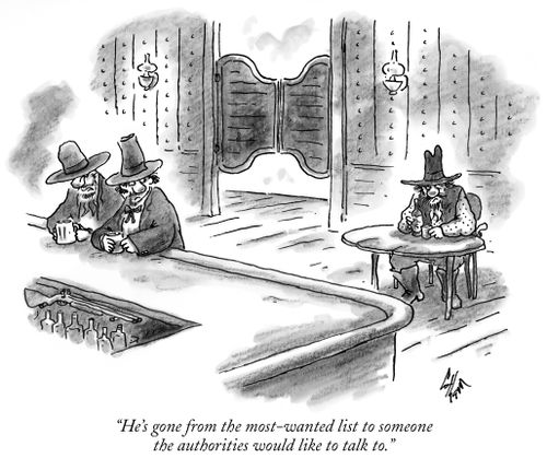 "He's gone from the most-wanted list to someone the authorities would like to talk to."