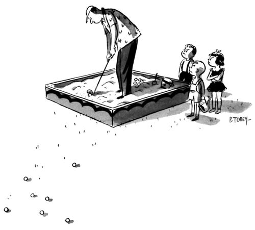 Practice Putting in the Sand Pit
