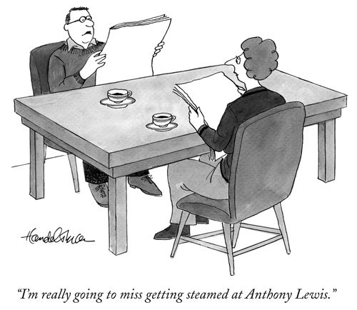 "I'm really going to miss getting steamed at Anthony Lewis."