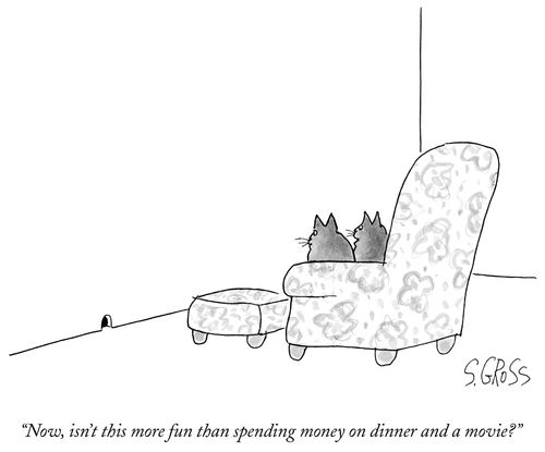 "Isn't this more fun than spending money on dinner and a movie?"