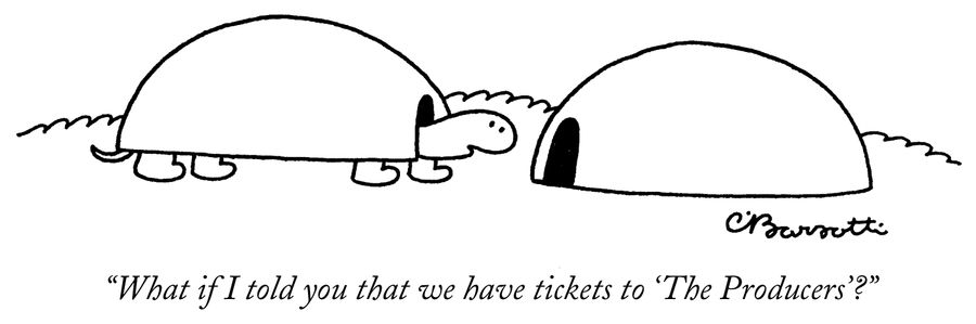 "What if I told you that we have tickets to 'The Producers."