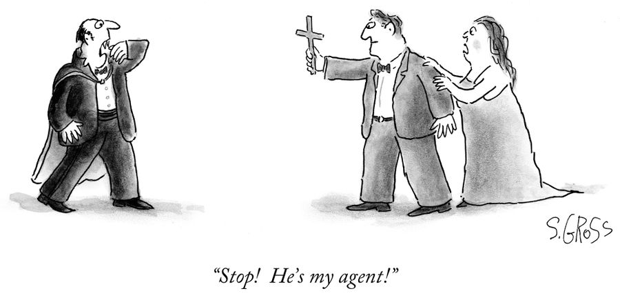"Stop! He's my agent!"