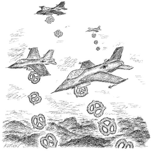 Bombers drop pretzels 
